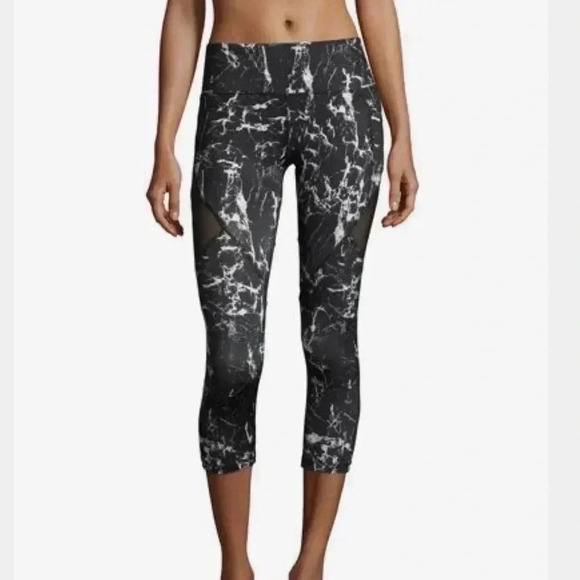 X By Gottex Black and White Marble Printed Leggings - Picture 1 of 4